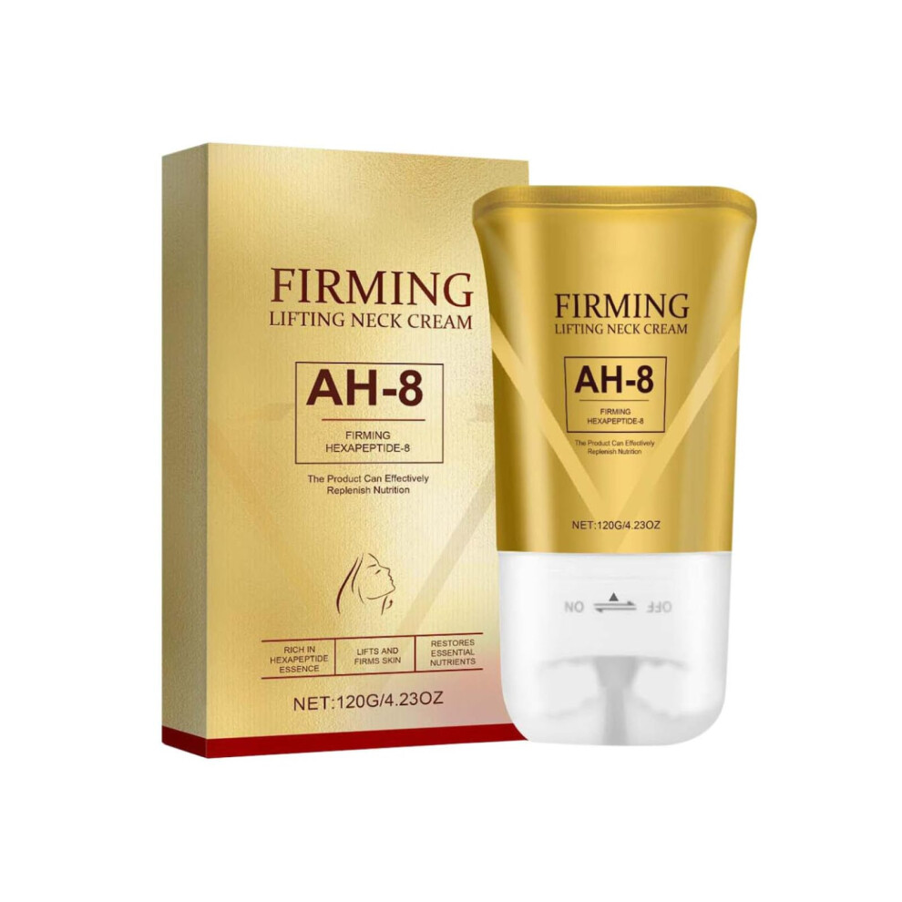 Cream/Gold Neck Firming For Crepey Skin With Peptides And Hyaluronic Acid, Hydrating Tightening Lotion 1Pcs