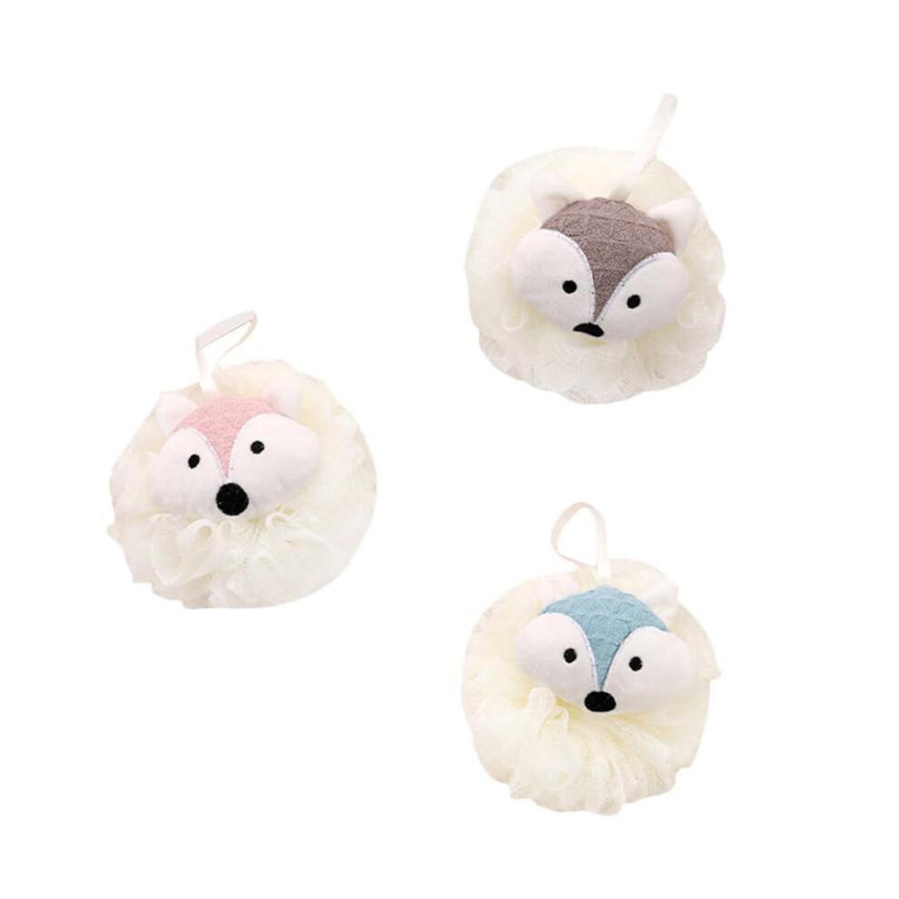 Bath Sponge Set with Gentle Exfoliation, Cartoon Shower Loofah for Kids and Adults, 3pcs