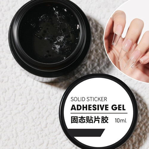 Solid Nail Glue Gel with Strong Adhesion for Press On and False Nails, LongLasting Nail Gel 1