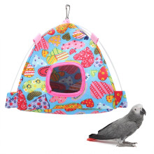 Kuschelhütte für Vögel im Käfig, Vogelnesthaus mit herausnehmbarem Kissen, strapazierfähigem Canvas-Material, warmes Bett für Papageien,