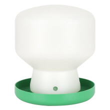 Heavy Duty Plastic Poultry Water Container with Simple Screw On Design, Crack Resistant Automatic Drinking Fountain, Transparent Jar for Water Level