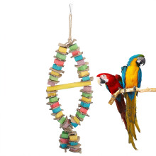 Giocattolo da masticare per uccelli per gabbie di pappagalli di grandi e medie dimensioni, design unico, materiali sicuri per animali domestici,