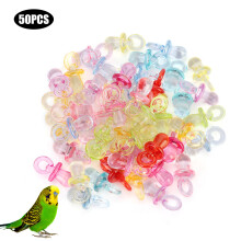 Bird Cage Ornament for Pet Enrichment, Odor-Free Soothing Mini Color Toys Smooth Plastic Chewing Toy, Durable DIY Accessories Suitable for All Bird