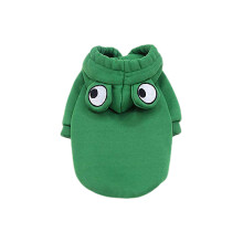 Hondenhoodie/sweatshirt voor de winter, een modieus kostuum met fleecestof en capuchon voor comfort bij koud weer, verkrijgbaar in de maten S en M.