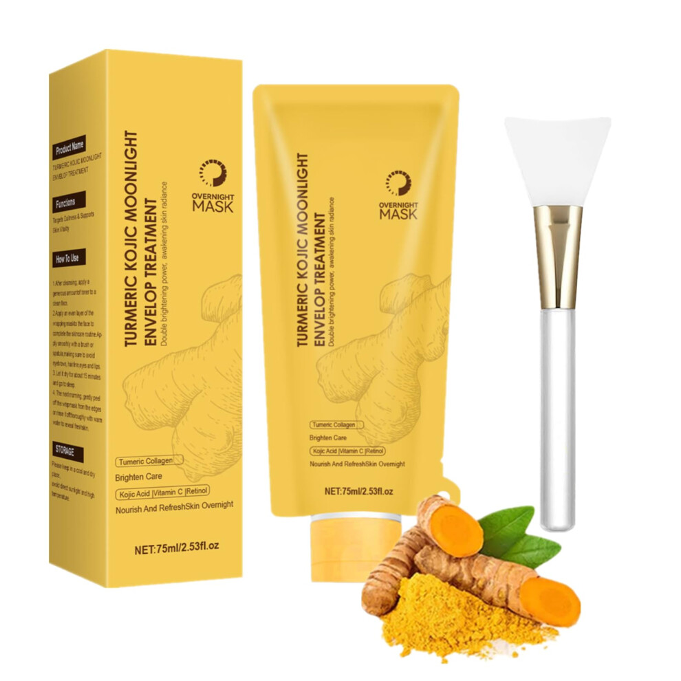 Overnight Collagen Peel Off Mask with Jelly Brush for Deep Hydration, Firming and Radiant Skin