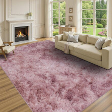 (Tie Dye Lilac, 60 x 110cm) Black Friday Sale Premium Quality Soft Fluffy Shaggy Rugs for Living Room