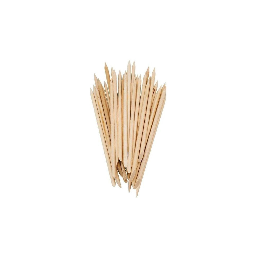 20pcs Double Ended Orange Wood Cuticle Pusher Sticks for Precise Manicure and Nail Care
