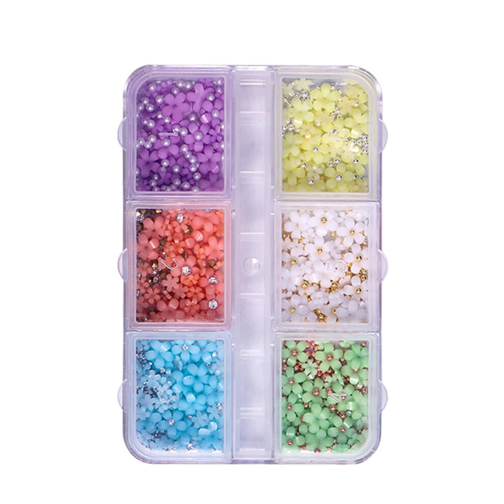 3D Nail Art Decorations with Resin Flower Charms for DIY Manicure and Salon Nail Designs