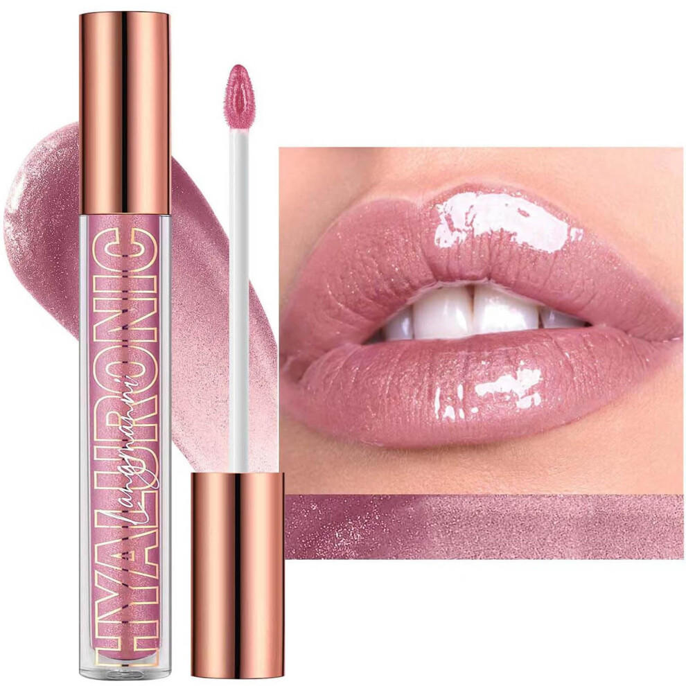 Pink,Cream Nude Pink Lip Gloss Lip Plumper Â Vegan Shine, Longlasting, Hydrating, Nonsticky (03)