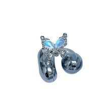 Bricolage strass papillon écouteur accessoire oreille Clip métal