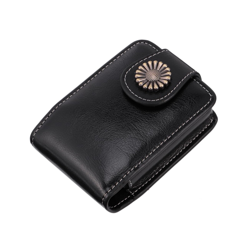 Black Lipstick Holder With Builtin Mirror, Mini Makeup Bag For Travel, Compact Giftready Pouch