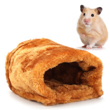 Aconchegante esconderijo para pequenos animais, ninho resistente em lã macia para porquinho-da-índia, cama removível com base antiderrapante para