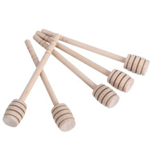 Honigrührlöffel aus Holz, Naturholz, lebensmittelecht, geriffelt, langer Griff, Dosierlöffel für dickflüssige Flüssigkeiten, Mehrzweckgerät