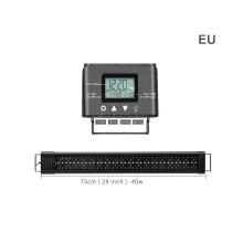Full Spectrum Blue and White Aquarium LED Fish Tank Light, Timer Dimmer with Sunrise Sunset Functions, Auto On Off and Gradual 24-hour Light Cycle,