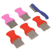 Stainless Steel Teeth Pet Comb, Ergonomic ABS Handle for Secure Grip, Dematting Tool for Tangled Fur, Rounded Edges for Gentle Use, Flea Comb for