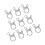 10Pcs 3 Hole Guyline Cord Adjuster Rope Buckle-silver 1
