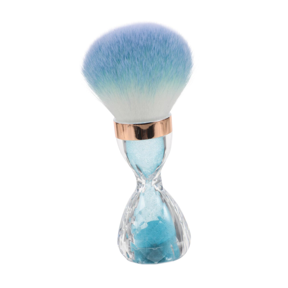 Nail Dust Brush with Soft Bristles for Manicure and Makeup Powder Cleaning Skyblue Large Blush Tool