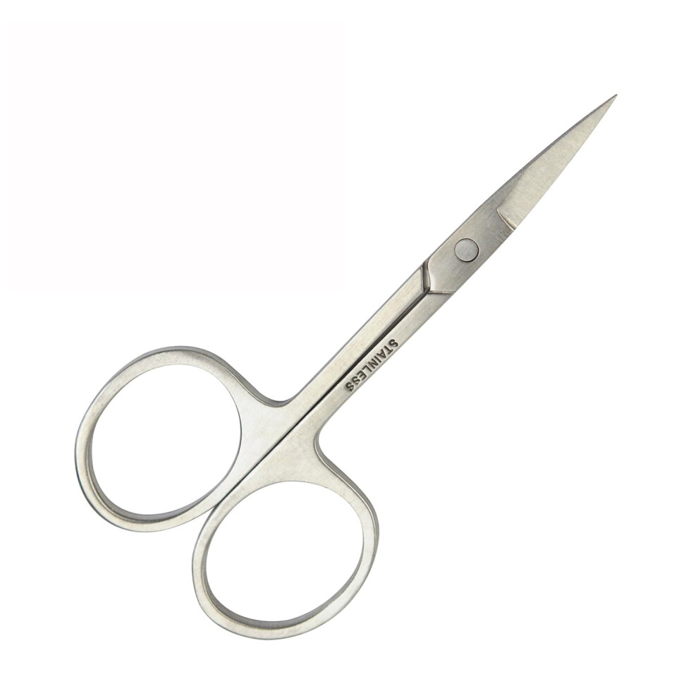 Silver Cuticle Scissors Stainless Steel Nail Scissors With Precision Curved Blades For Manicure Grooming