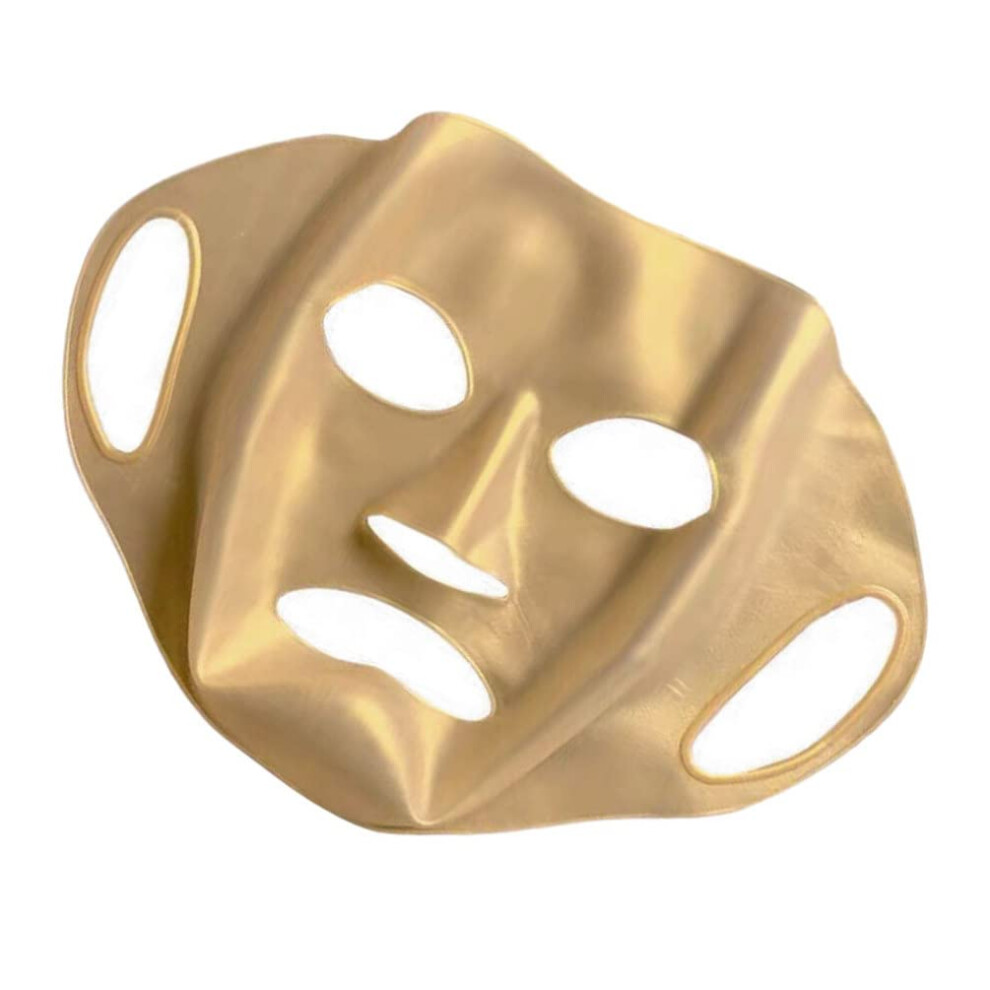 Reusable Silicone Face Mask Cover for Skincare, Deep Hydration Lock, Golden Facial Wrap