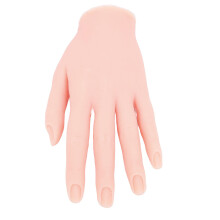 Practice Nail Art Hand with Realistic Bendable Fingers, Flexible Silicone Mannequin for Acrylic Training and Display