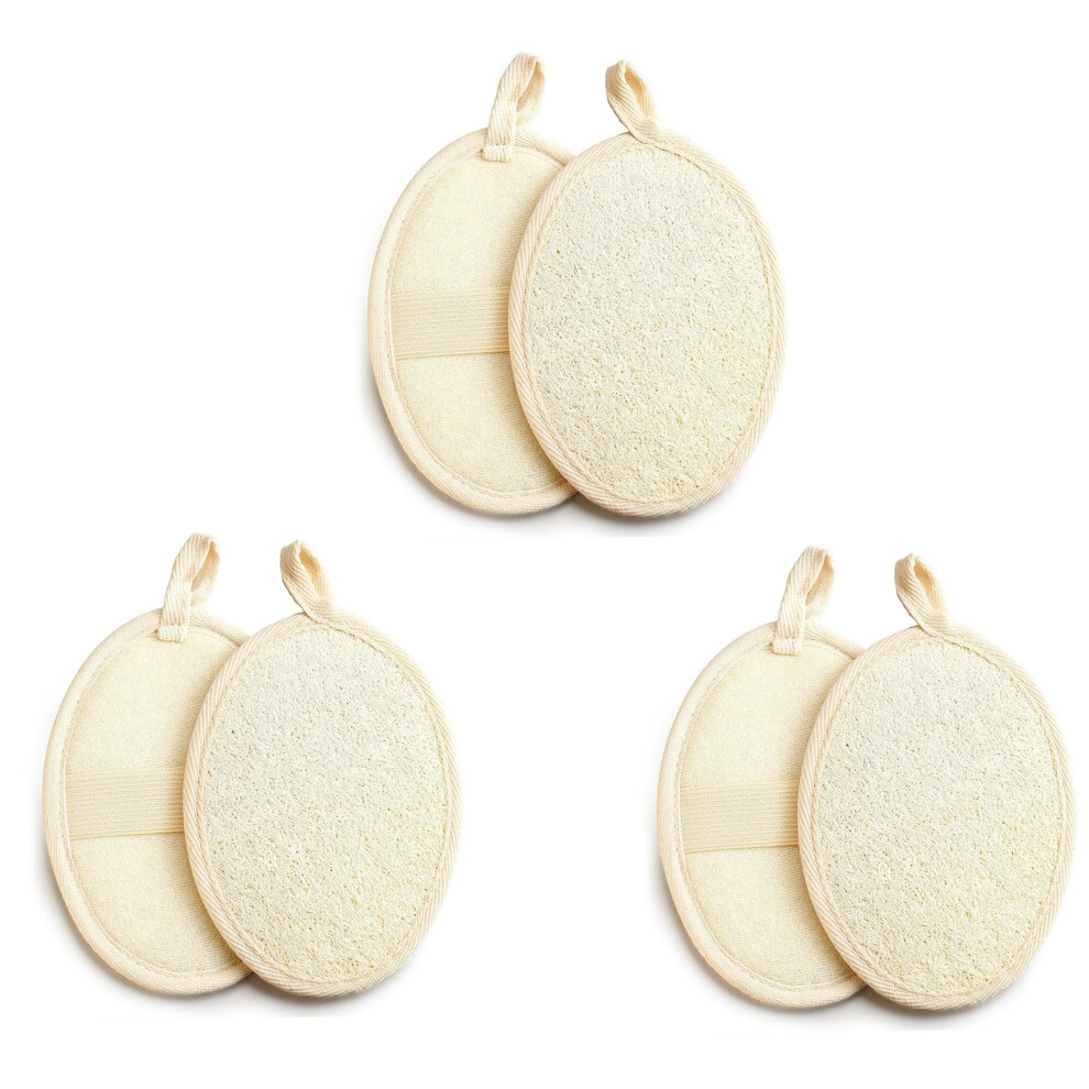 4/6PCS Face Exfoliating Pads with Natural Loofah, DualSided Gentle Scrubber for Face and Body