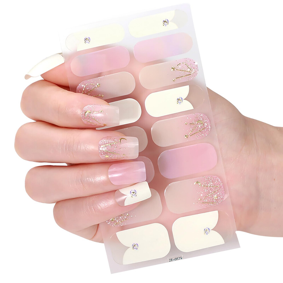 Butterfly Nail Polish Strips with Nail File, SelfAdhesive Nail Stickers for Manicure