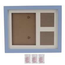 Kit para impressão da mão do bebê com argila e carimbos de nome, tudo incluído. Moldura estilo antigo para guardar de lembrança do bebê. Argila
