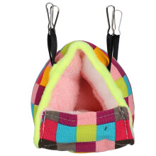Cama aconchegante para pequenos animais, ninho confortável e acessório para gaiola fácil de instalar, feito de pelúcia macia, ideal para hamsters