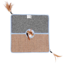 Tapis à griffer pour chat, Griffoir pour grands chats, Tapis à griffer pour chats d'intérieur, Tapis à griffer pliable en sisal et moquette avec