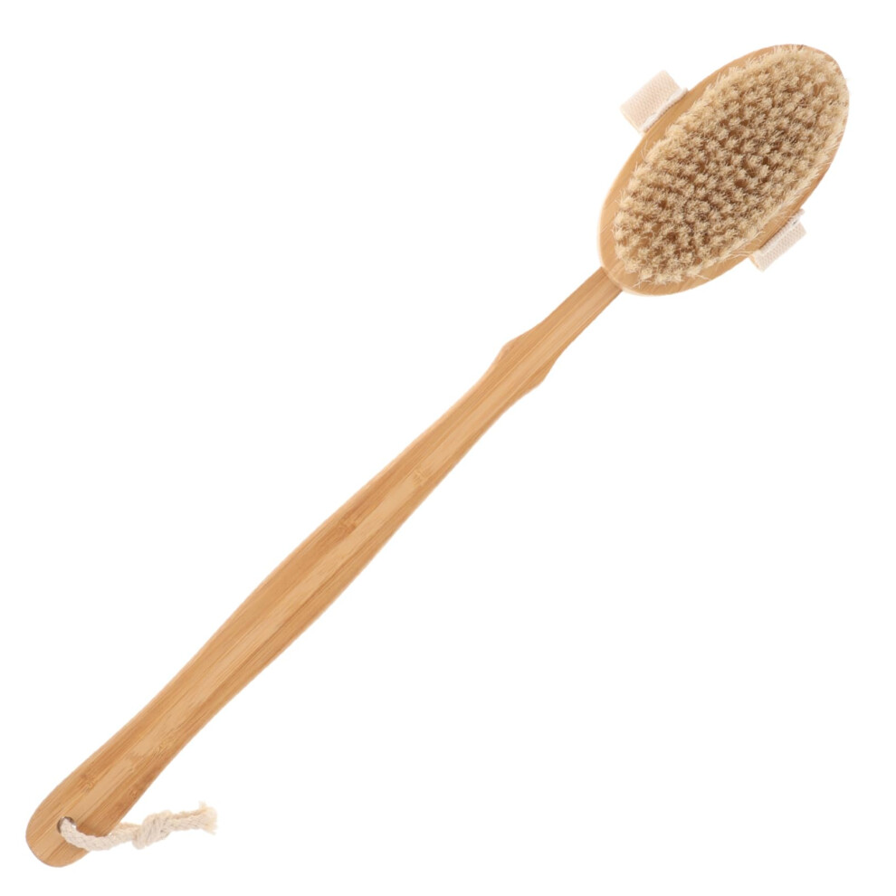 Bath Brush with Long Handle Back Scrubber for Shower Gentle Exfoliation and Ergonomic Grip