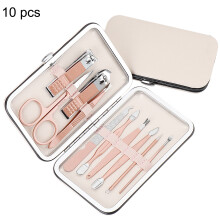 Coffret de manucure professionnel, kit de voyage portable, élégant et fonctionnel, outils en acier inoxydable de haute qualité pour les soins