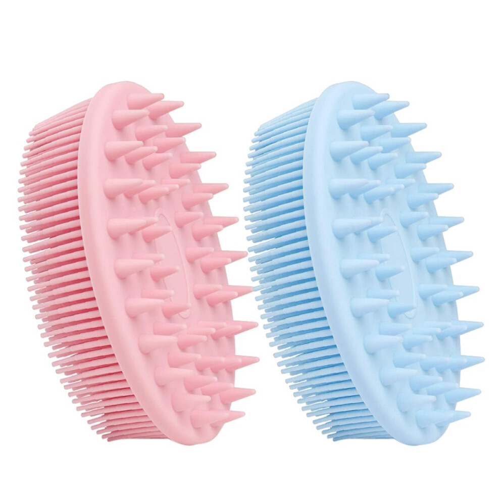 Silicone Bath Brush 2 in 1 DoubleSided Body Scrubber and Scalp Massager for Gentle Exfoliation