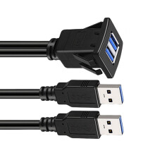 Snelle snelheid dubbele poort USB3.0 vierkante kabelbreuk op-1m