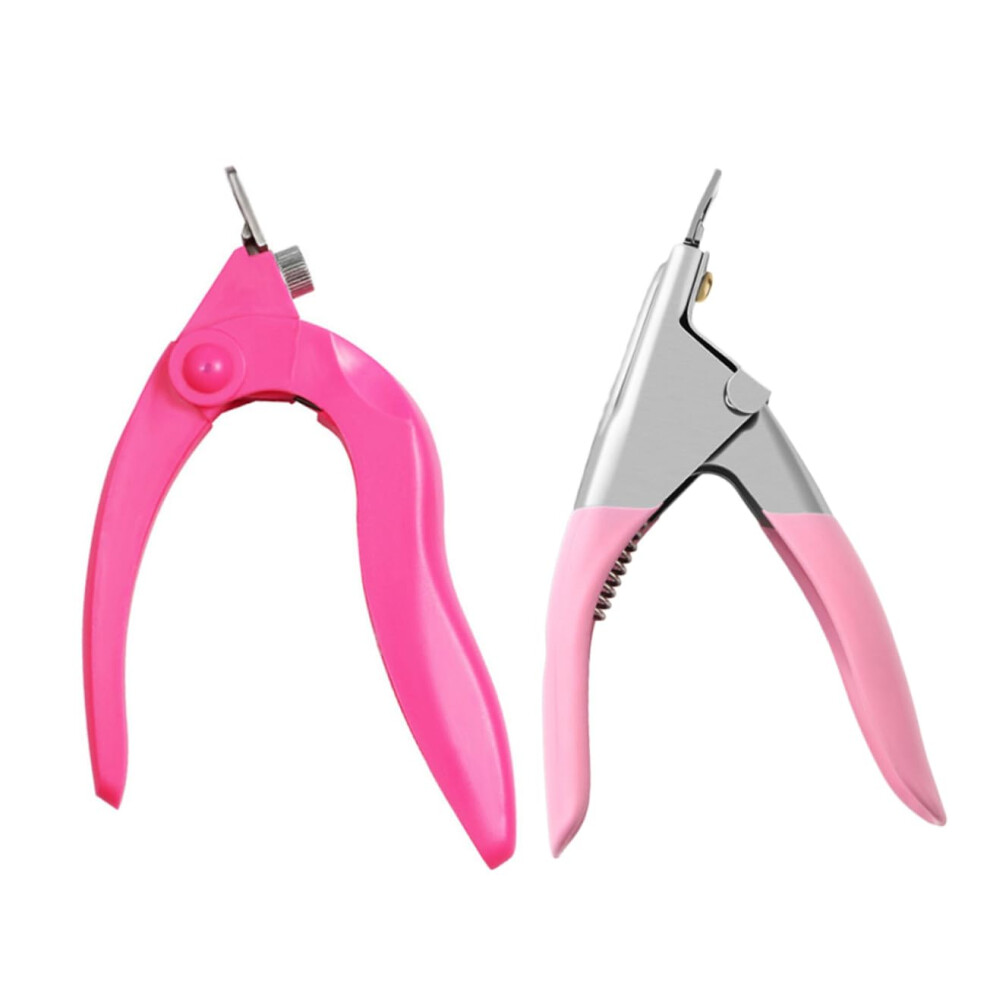 2pcs Stainless Steel Nail Clippers and UShape Manicure Scissors for Precise Nail Shaping