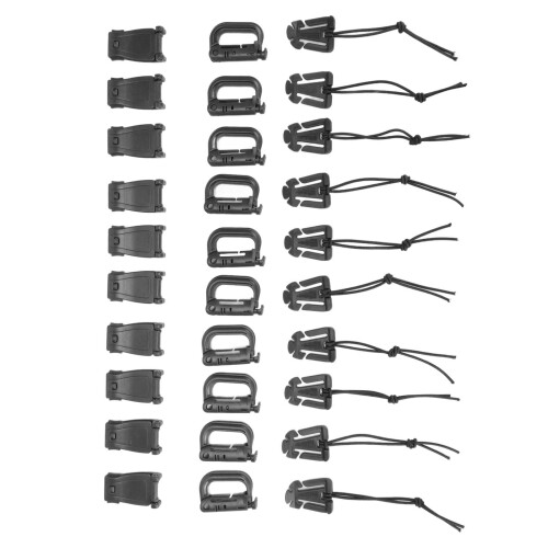 Outdoor Tactical D Ring Snap Hook Plastic Replacement For Metal Carabiner Easy Install Hook With Quick Release Button Compatible With Molle Webbing 1