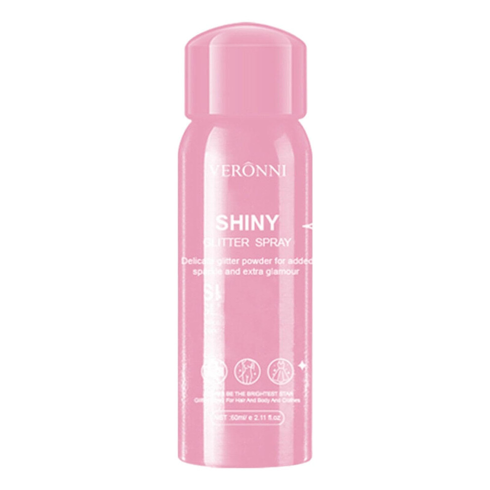 Glitter Hair Spray 60ml with Instant Shimmer Effect, LongLasting Body Glitter for Party and Festival