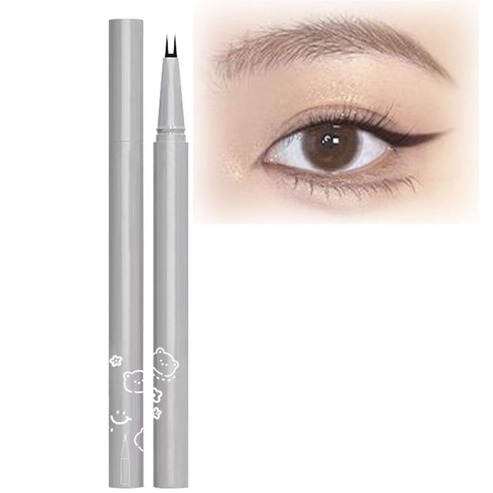 Lower Lash Eyeliner Pencil Gray Black Dual Tip Waterproof AntiSmudge Natural Lash Effect