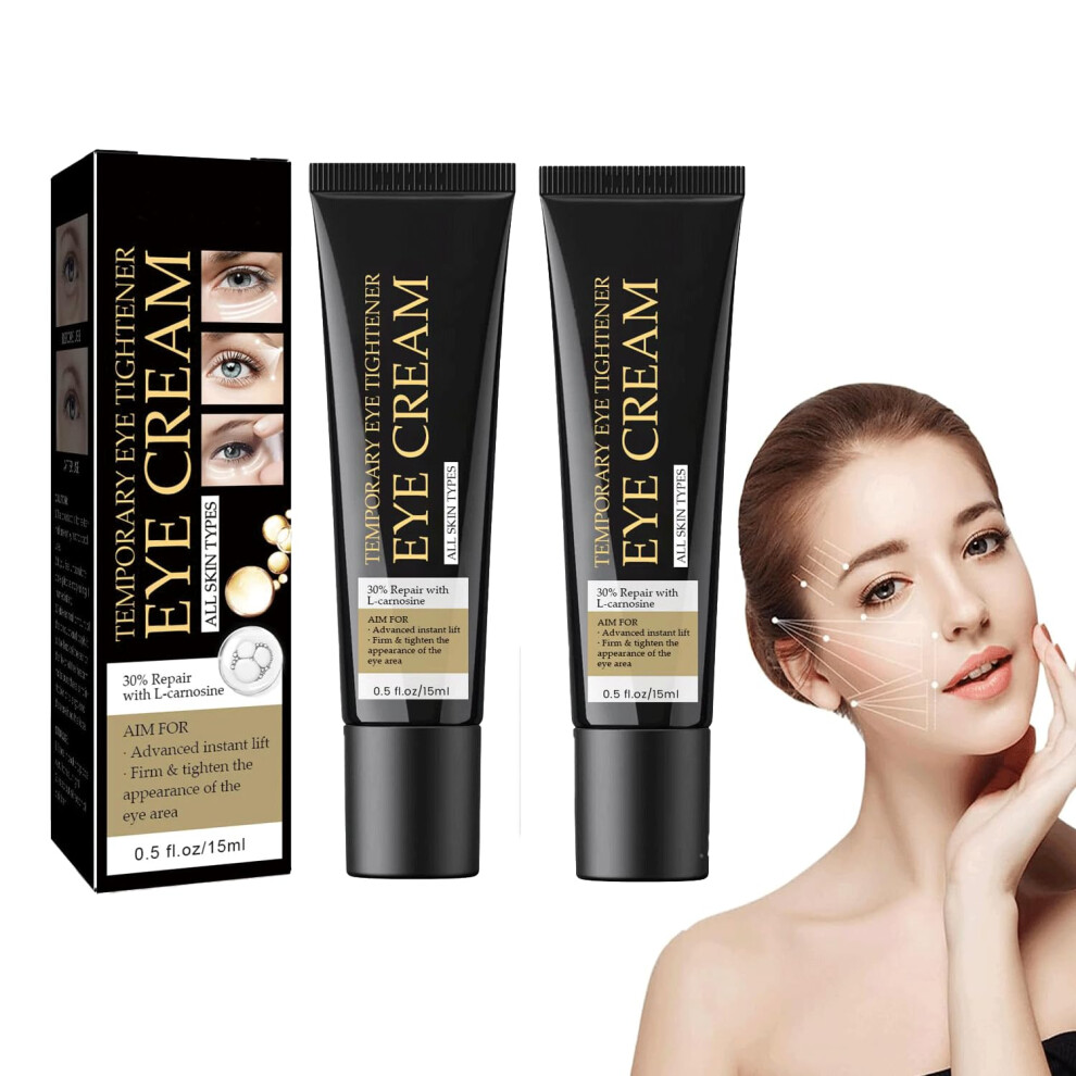 Cream/Dark 2Pcs Eye For Circles And Puffiness, Instant Tightening And Fast Eye Bag Reduction