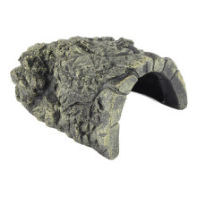 Grotta per rettili, ornamento decorativo per acquario, resina atossica, terrazza per strisciare e luogo sicuro dove nascondersi, zona per crogiolarsi
