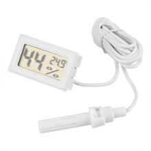 LCD Display Mini Thermometer Hygrometer Digital LED Hygrometer Built-In Probe Portable Design Fast Response 2In1 Meter High Accuracy For Reptile Tank