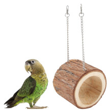 Balancelle suspendue durable et respirante pour hamsters, cochons d'Inde et chinchillas - Jouet suspendu en bois - Balancelle confortable pour