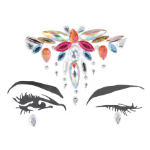 Oog- en gezichtsjuwelen, zelfklevend, gemakkelijk aan te brengen, sprankelende steentjes, festivallook, lijmvrij, afpelbaar, decoratieve
