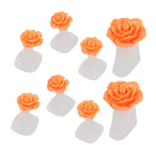 8pcs Silicone Toe Separators for Pedicure Rose Flower Design Comfortable Reusable Toenail Dividers