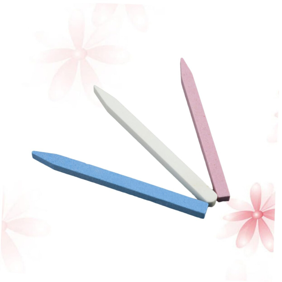 3pcs DoubleSided Nail Files and Buffers for Natural and Acrylic Nails, Random Color