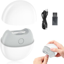 USB Rechargeable Electric Nail Clipper with Automatic Trimming, 3in1 Baby Safe Design, White