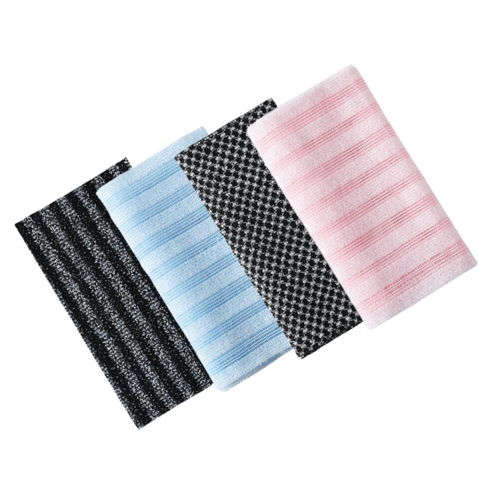 Back Scrubber for Shower with Long Reach Design, Gentle Exfoliating Bath Towel, QuickDrying, 4pcs