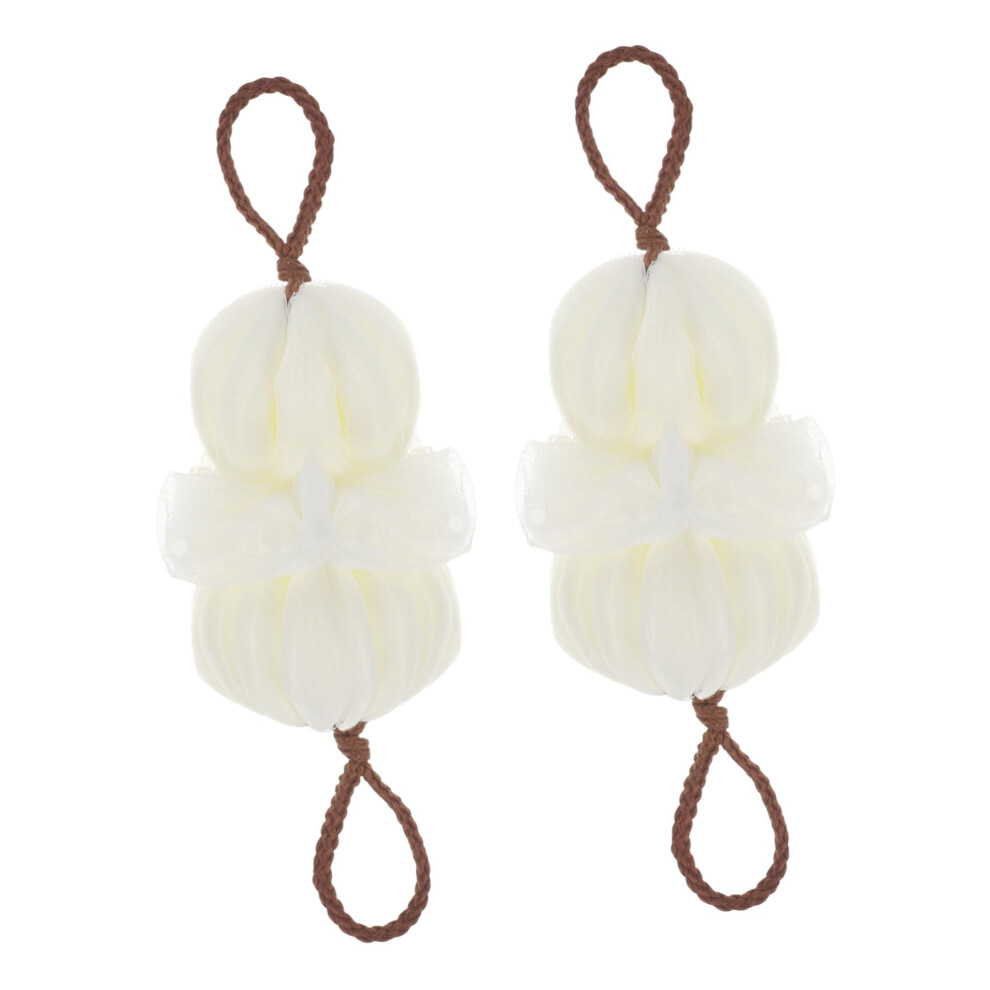 2pcs Shower Sponge Loofah Body Scrubber for Deep Skin Exfoliation and Gentle Cleansing