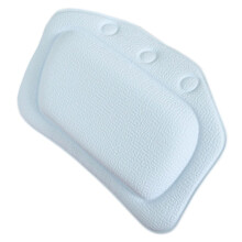 Bathtub Pillow with Suction Cups Ergonomic Head Neck Support Waterproof PVC Spa Bath Cushion