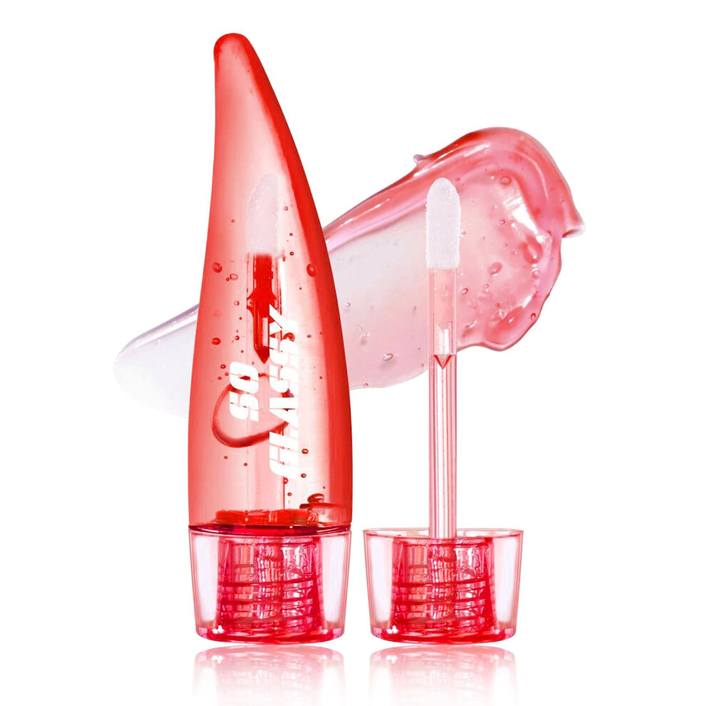 Color Changing Lip Oil Gloss with Plumping Effect, NonSticky Long Lasting Hydration Lip Balm