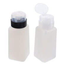 2pcs Nail Polish Remover Pump Bottle PressDown Dispenser Reusable Travel Size Empty Containers